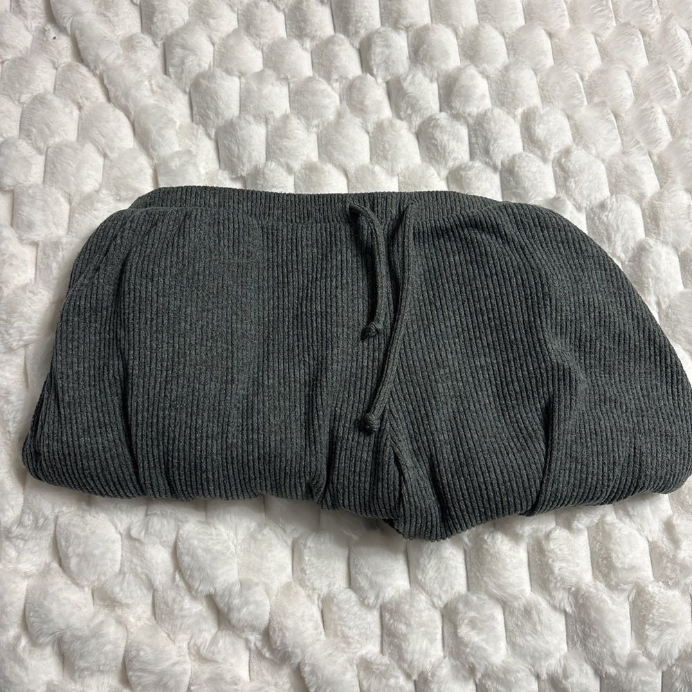 Hollister Kids Charcoal Ribbed Joggers